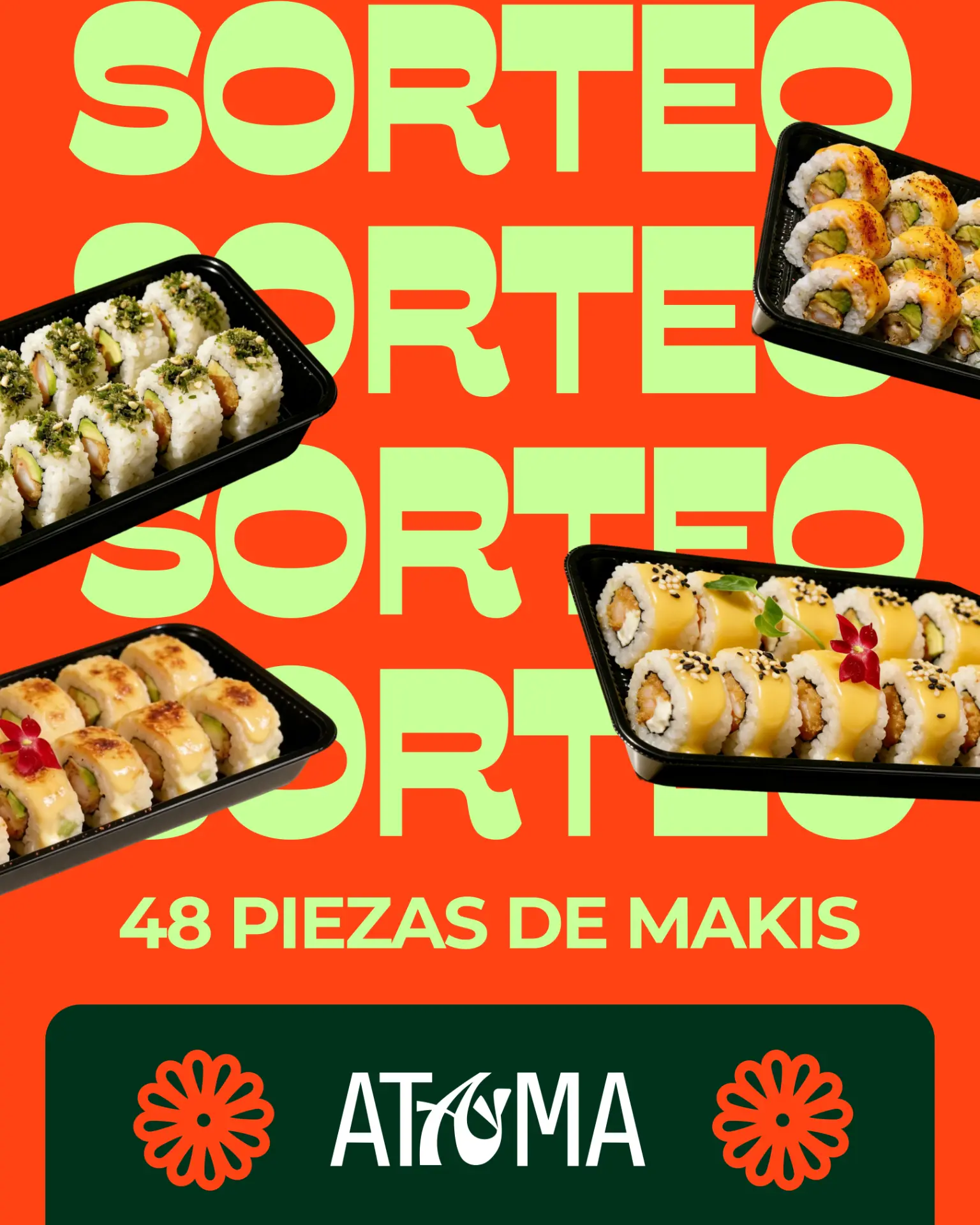 Sorteo ATAMA de 48 piezas de makis